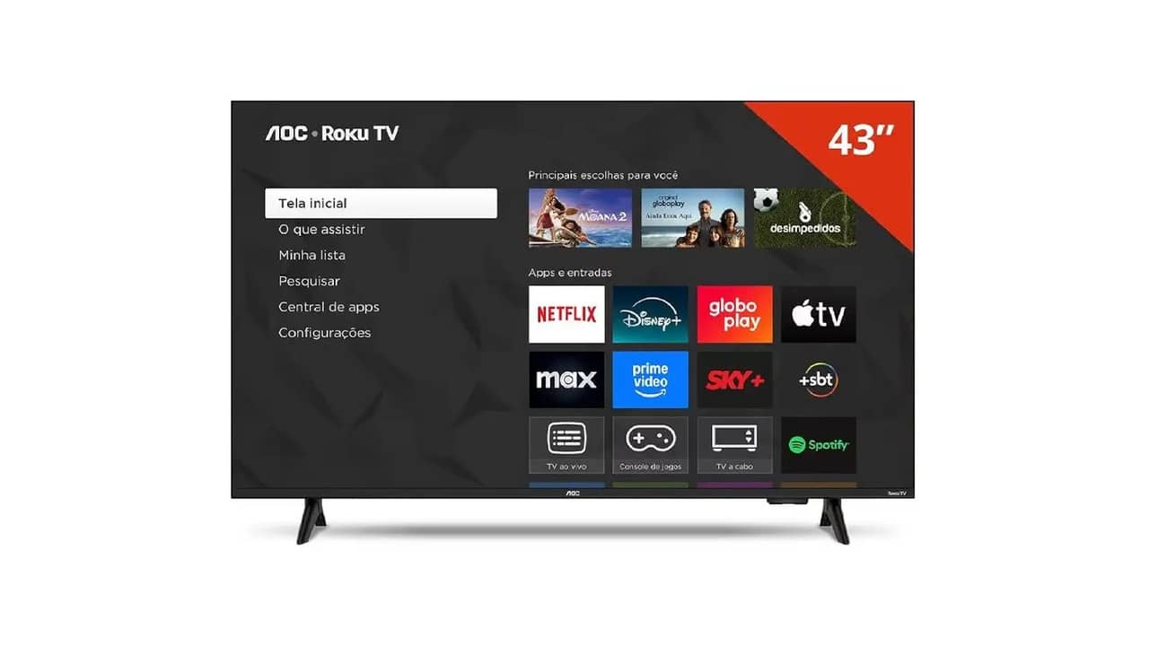 Display de TV AOC 43 Polegadas: As 5 Melhores Opções Smart