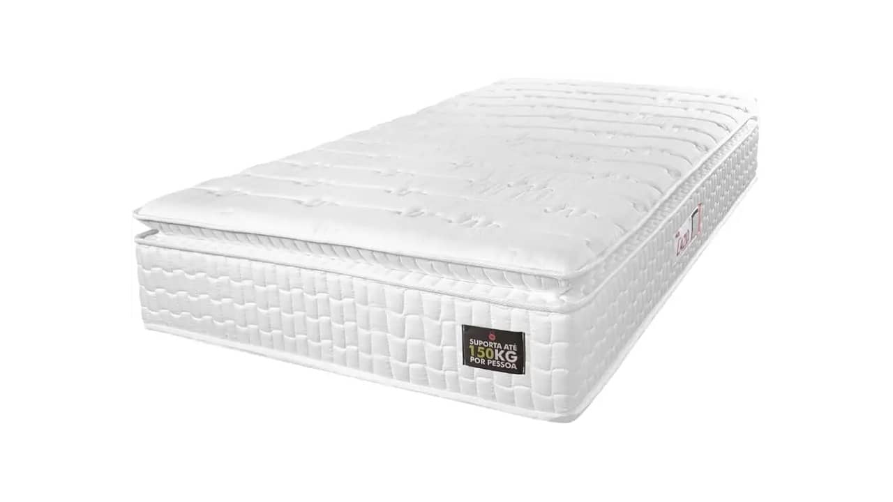 Melhor Colchão de Solteiro D45: Pillow Top Firme e Antialérgico