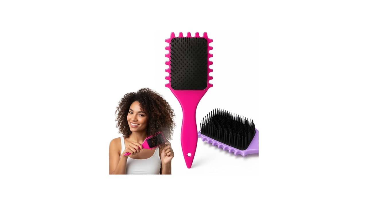 Melhor escova para fitagem de cabelo cacheado: Definição Sem Frizz
