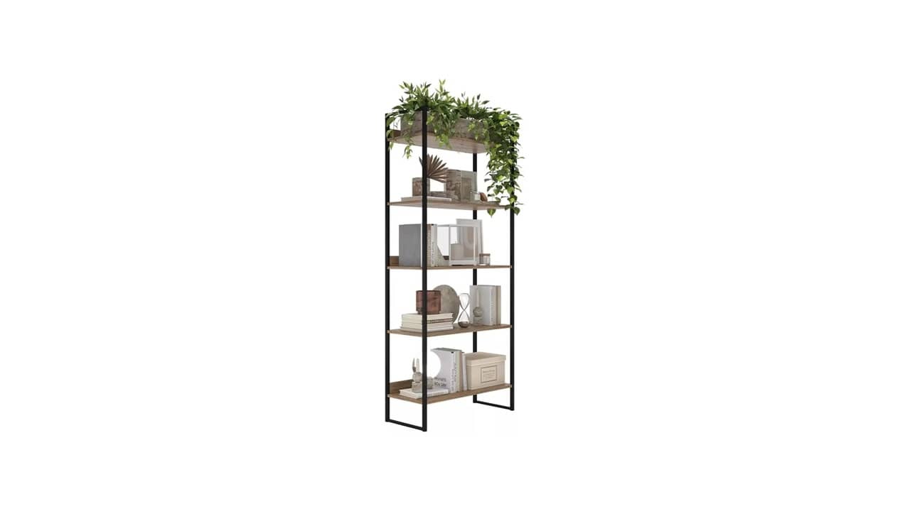 Melhor Estante de Livros Estilo Industrial de Ferro e Madeira: Design e Qualidade