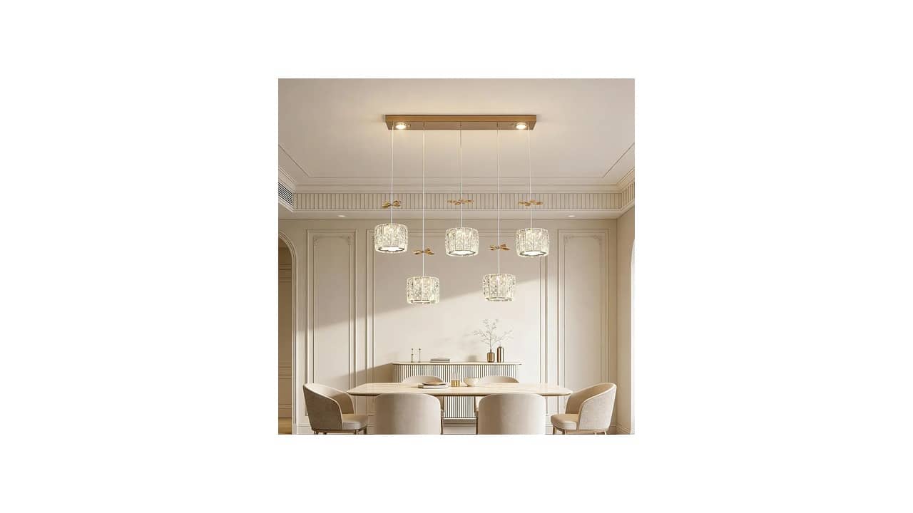 Melhor Lustre Pendente de Cristal para Mesa de Jantar: Design Moderno e Iluminação Excelente