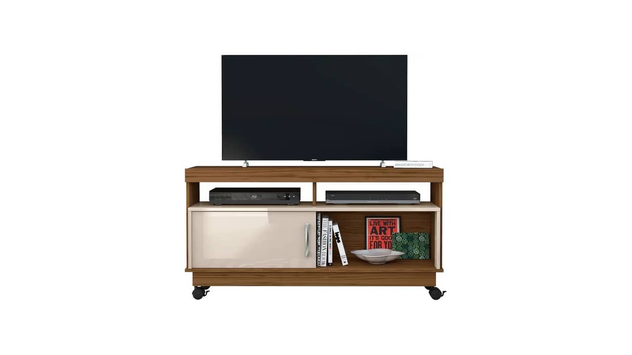 Melhor Rack para Sala com Rodízios e Nichos: Organização e Estilo