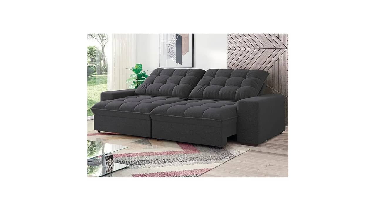 Melhor Sofá Retrátil 4 Lugares: Suede e Comodidade