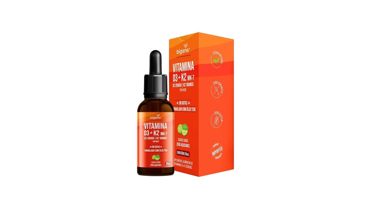 Melhor vitamina d3 com k2 gota para Ossos Fortes